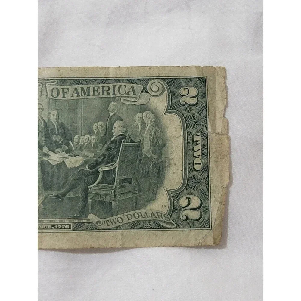 Rare 1976 $2 TWO DOLLAR BILL  G 123 Triple 6's  666 - Picture 7 of 8
